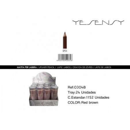 LAPIZ DE OJOS 24/U RED BROWN