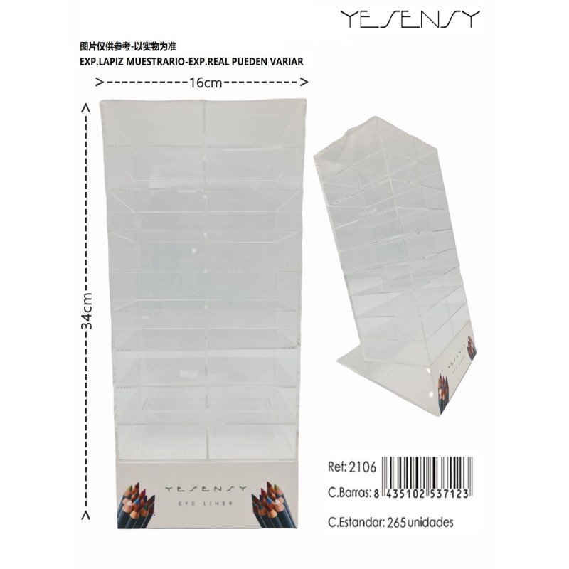 EXP.LAPIZ VACIO 16*36*19CM YESENSY