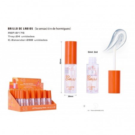 B.DE LABIAL HIDRATANTE EFECTO VOLUMEN 24/U  288/C