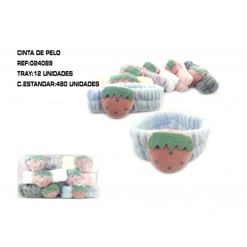 CINTA DE PELO C/FRESAS 12/U 480/C