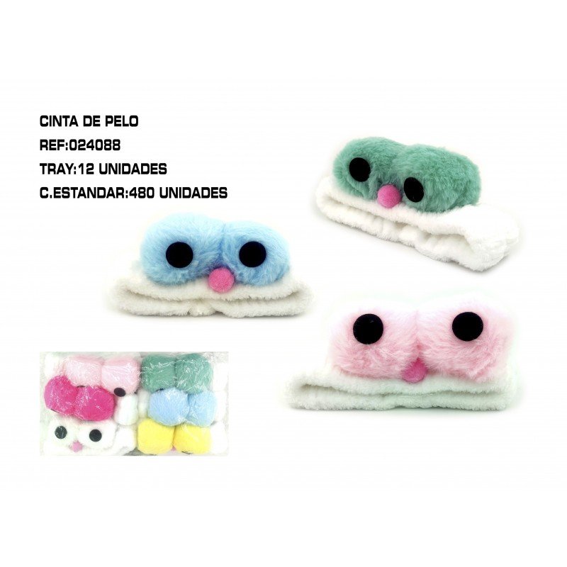 CINTA DE PELO C/OJISTOS 12/U 480/C