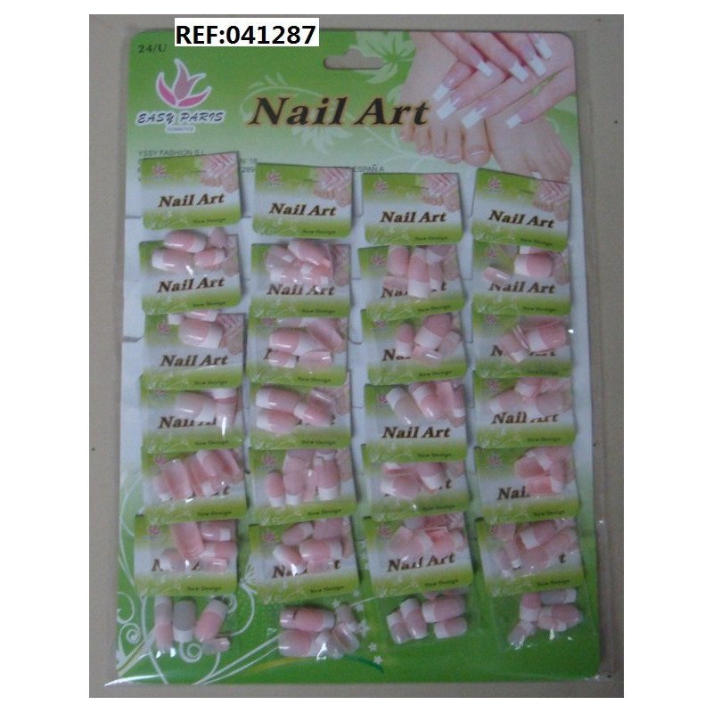 UÑA POSTIZAS ROSA FRANCESA 24/U 2400/C