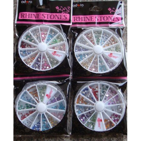 PIEDRAS DECORAUÑAS EN RULETA COLOR 12/U