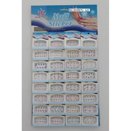 PEGATINAS DE UÑAS CON BRILLANTES 32/U