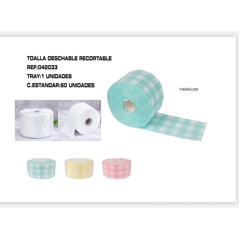 TOALLITAS RECORTABLE 20M BLANC/COLOR 36 O 60/C