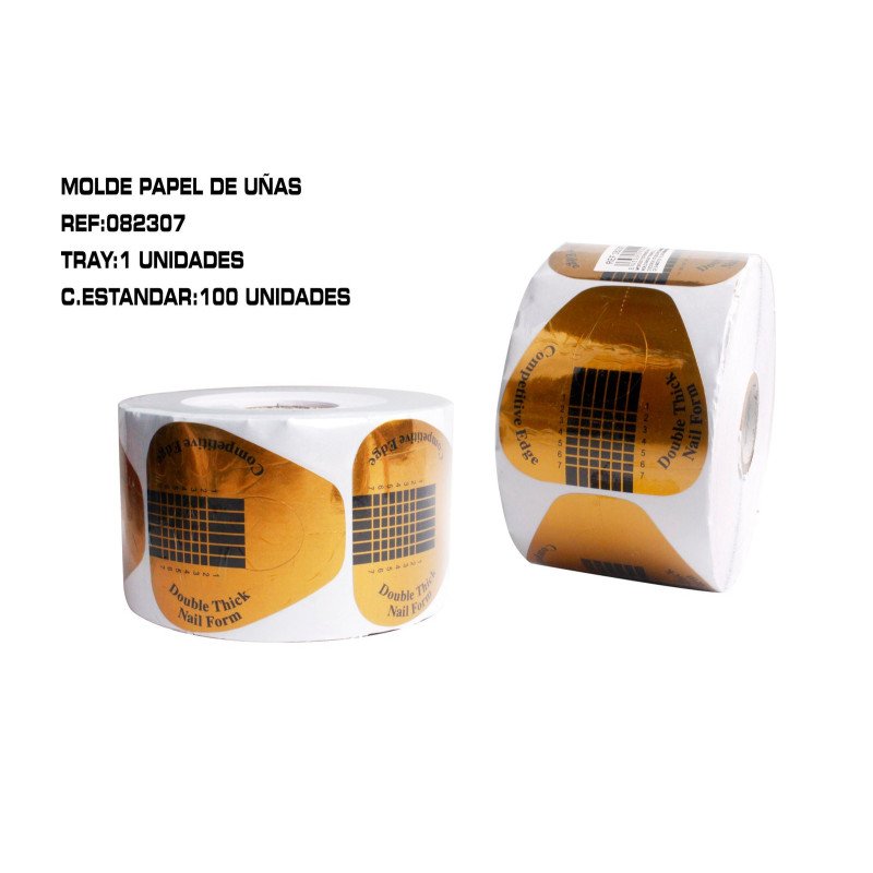 ROLLO 500 MOLDES DE PAPEL PARA UÑAS
