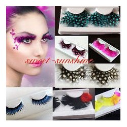 PESTAÑA PLUMA FANTASIA 12/U