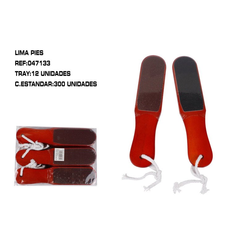 LIMA MADERA PEDICURA 26CM 120/150 12/U 300/C