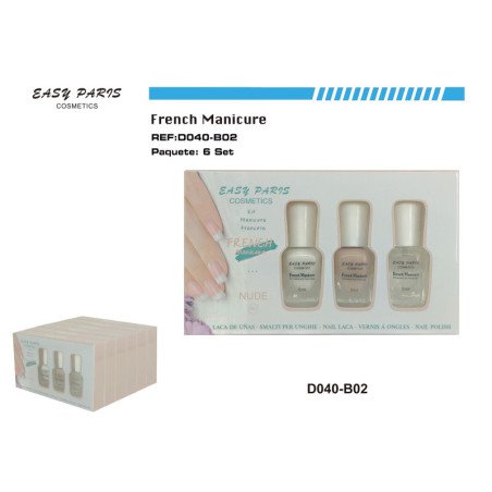 KIT LACA DE UÑAS MANICURA FRANCESA 5/U 240/U