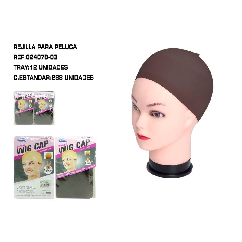 2U REJILLAS MARRON OSCURO PARA PELUCA 288/C