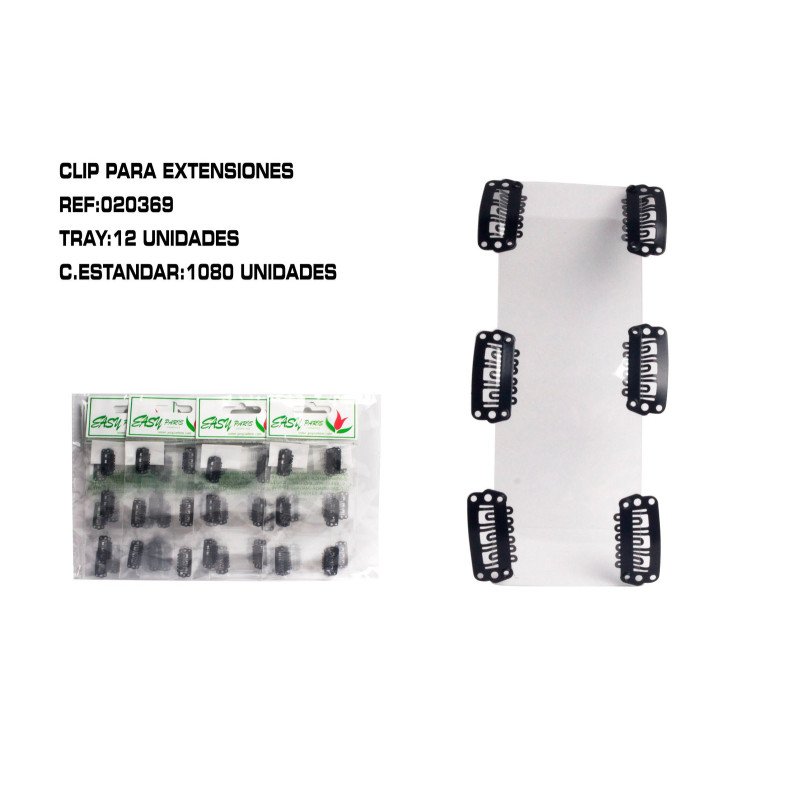 CLIP MARRON 2.3CM 6X12/U