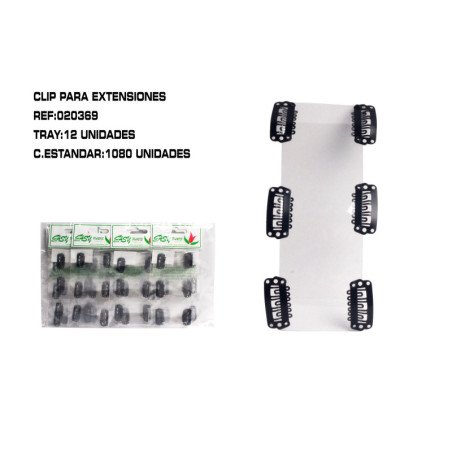 CLIP MARRON 2.3CM 6X12/U