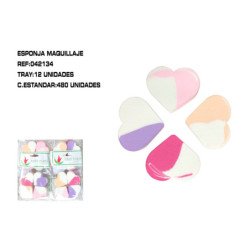 ESPONJA DE MAQ.4 CORAZONES...