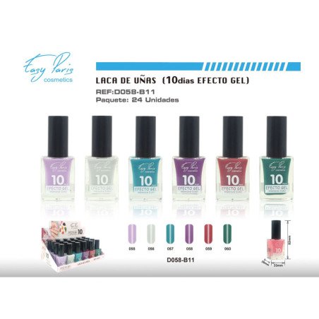 LACA DE UÑAS ALTO BRILLO 10D 24/U 288/C