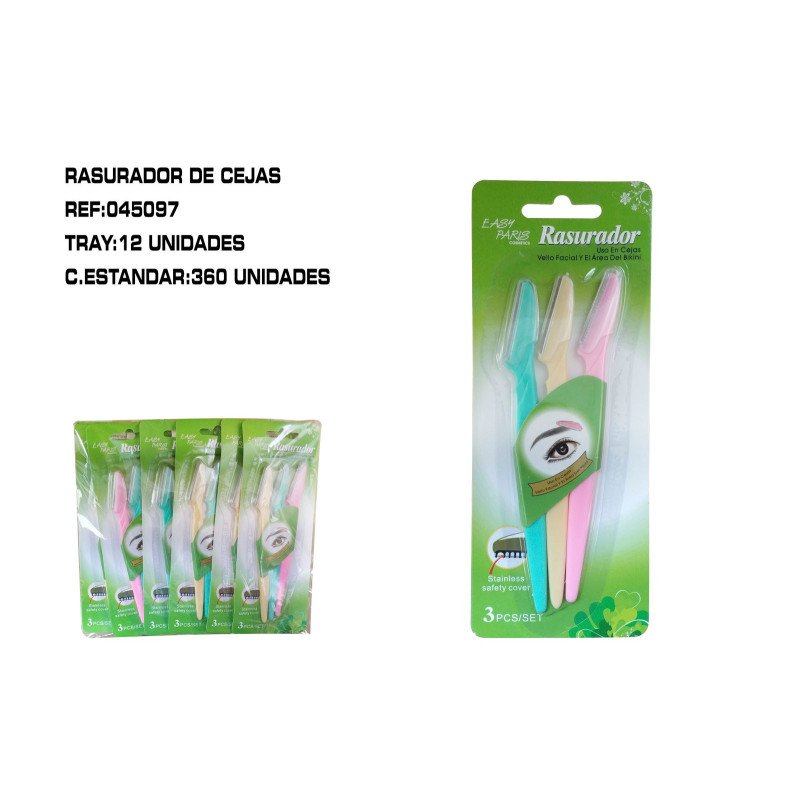 RASURADOR DE CEJAS 3 PIEZAS 360/C