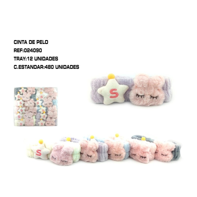 CINTA DE PELO ESTRELLITA/CONEJITO 12/U 480/C