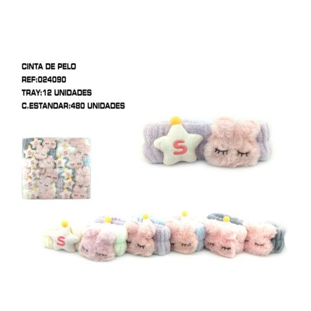 CINTA DE PELO ESTRELLITA/CONEJITO 12/U 480/C