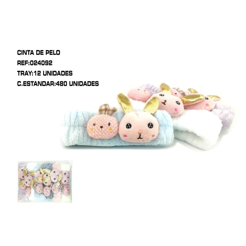 CINTA DE PELO C/CONEJITOS 12/U 480/C