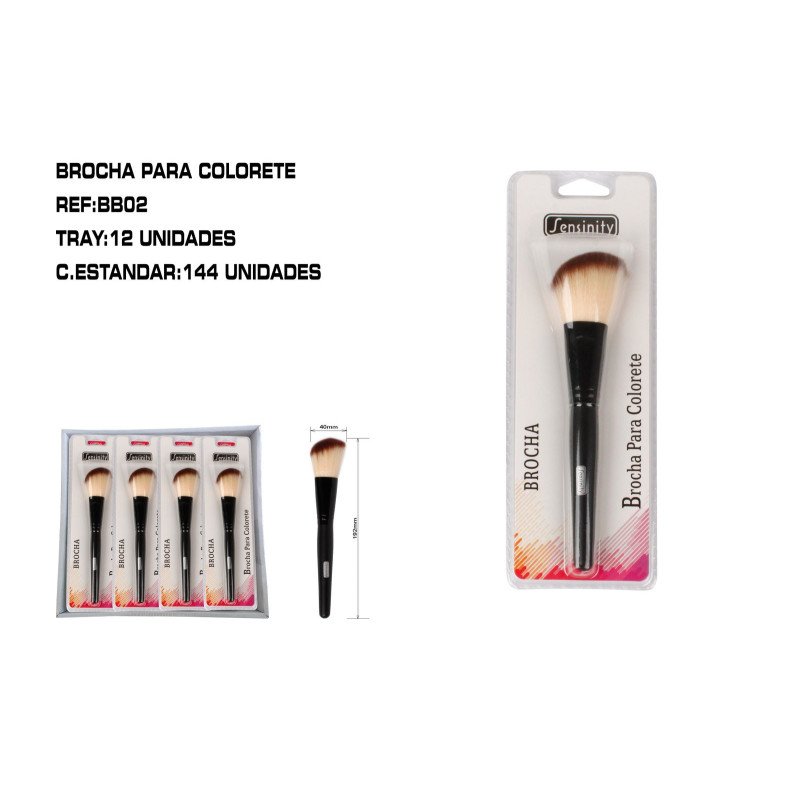 BROCHA BISELADA MADERA PARA COLORETE 12/U 144/U