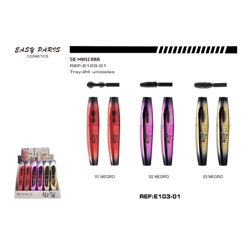 MASCARAS PESTAÑAS NEG.4D VOLUME 3 MODELOS 24/U 288/C