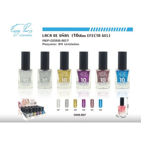 LACA DE UÑAS ALTO BRILLO 10D 24/U 288/C