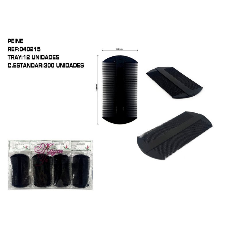 PEINE LIENDRERA NEGR 12/U