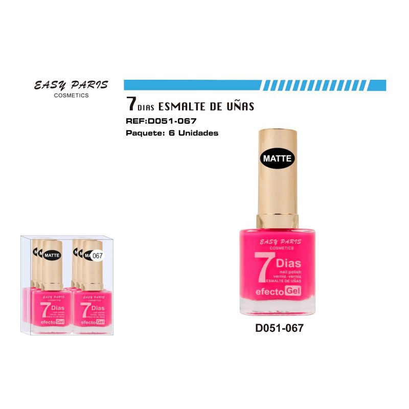 LACA DE UÑAS 9 DIAS MATE 6/U 144/U