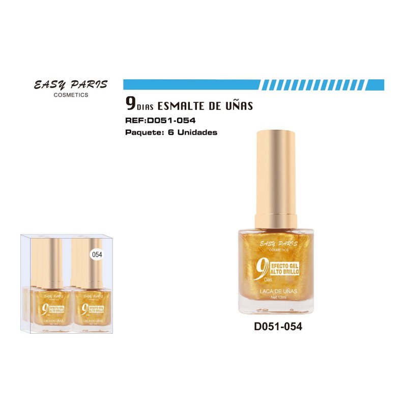 LACA DE UÑAS 9 DIAS GOLD 6/U 144/U