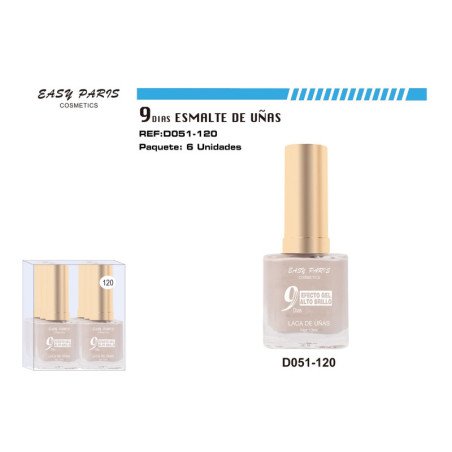 LACA DE UÑAS 9 DIAS GRIS 6/U 144/U