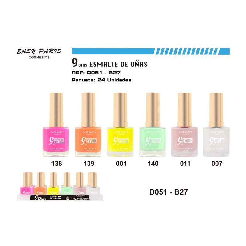 LACA DE UÑAS 9 DIAS 24/U 288/U