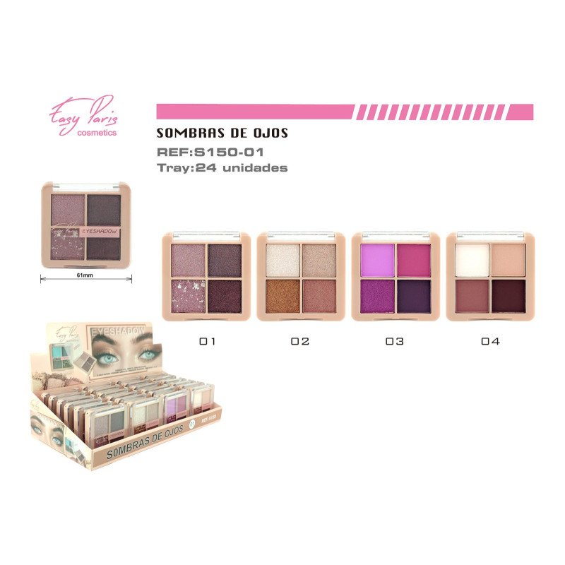 SOMBRA DE OJOS 4 COLORES 24/U 288/U