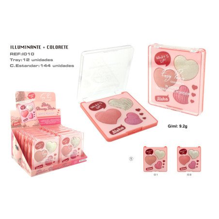 ILUMINADOR+COLORETE BAKED POWDER 12/U 144/U