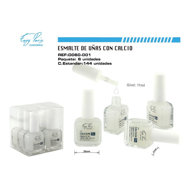 LACA DE UÑAS C/CALCIO 6/U 144/C