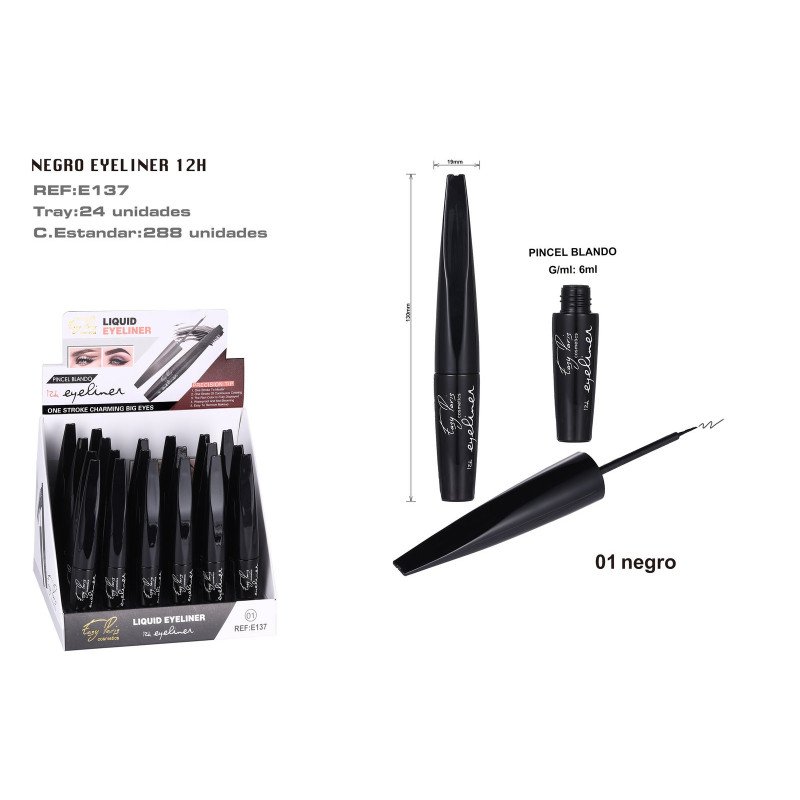 EYELINER 12H PINCEL BLANDO 24/U 288/U