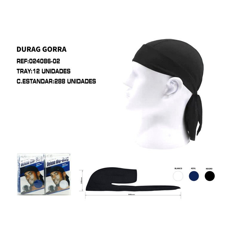 DURAGS PARA HOMBRES Y MUJERES 3 COLORS 288/C