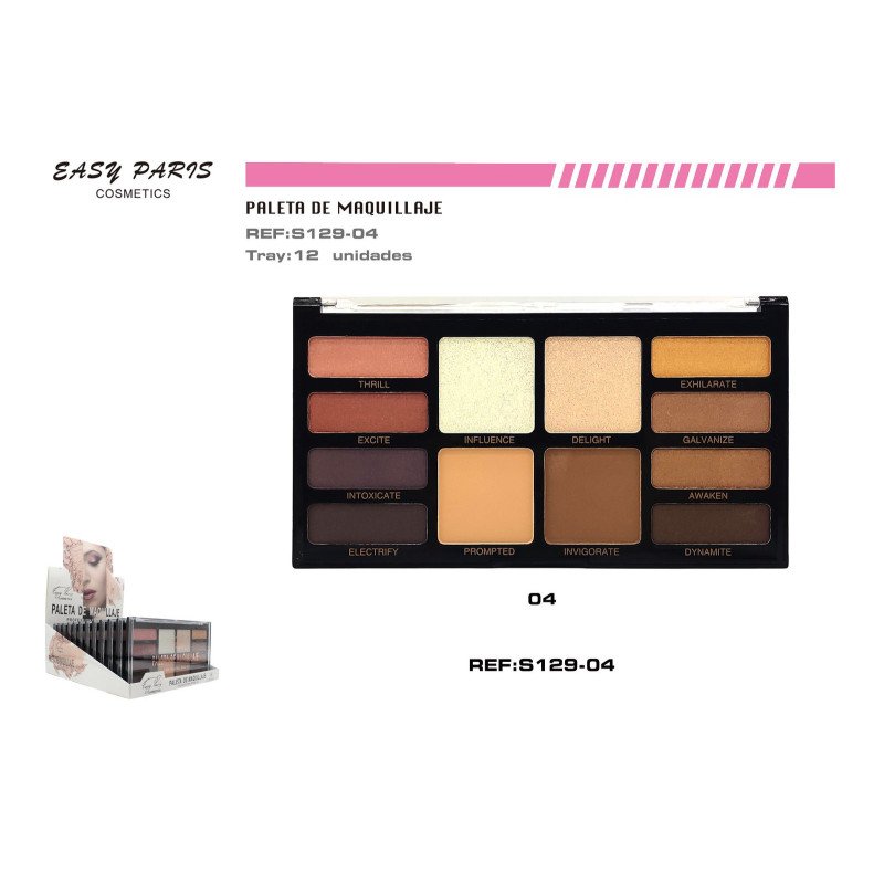 KIT MAQ.SOMBRA+COLORETE+ILUMINADOR+COMPAC 12/U 144/C