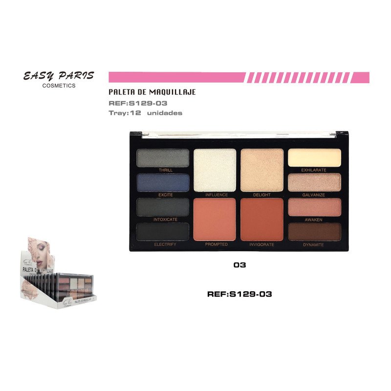 KIT MAQ.SOMBRA+COLORETE+ILUMINADOR+COMPAC 12/U 144/C