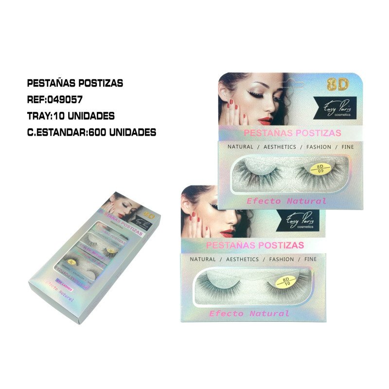 PESTAÑAS POSTIZAS EFECT 8D 10/U 600/C