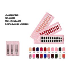 24 UÑAS POSTIZAS C/ADHESIVO...