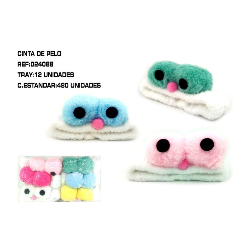 CINTA DE PELO C/OJISTOS 12/U 480/C