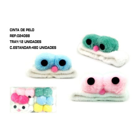 CINTA DE PELO C/OJISTOS 12/U 480/C