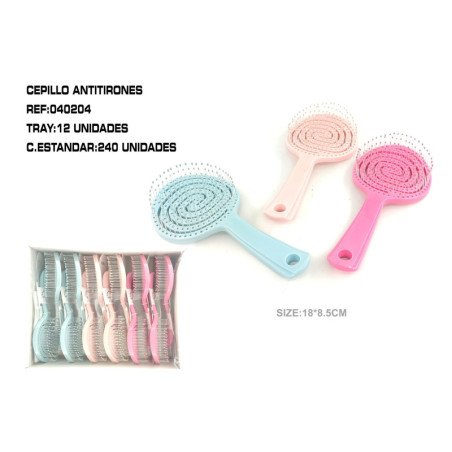 CEPILLO ANTIENREDOS 18*8.5CM 12/U 240/C