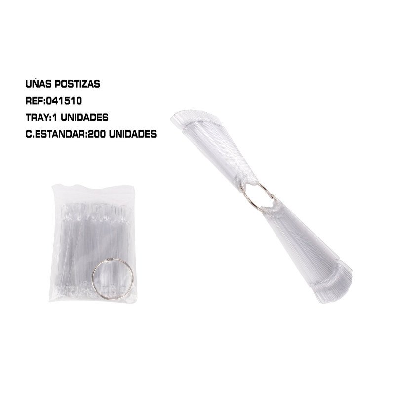 EXIBIDOR DE 50 UÑAS TRANSP. 1/U