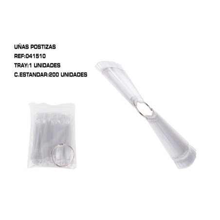 EXIBIDOR DE 50 UÑAS TRANSP. 1/U