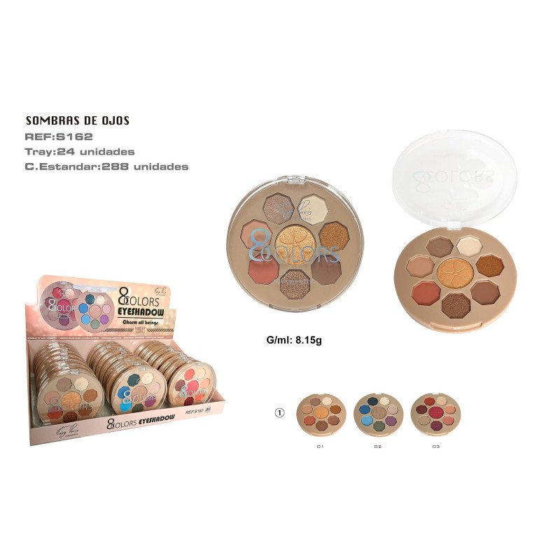 S.DE OJOS 8 COLORES 24/U 288/U