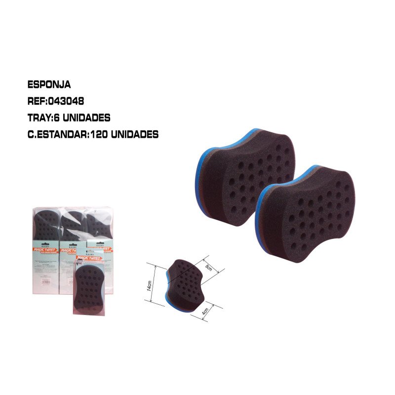 ESPONJA DE RIZOS 6/U 120/C
