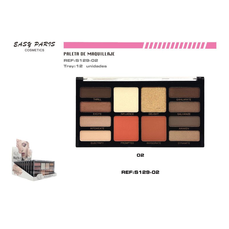 KIT MAQ.SOMBRA+COLORETE+ILUMINADOR+COMPAC 12/U 144/C