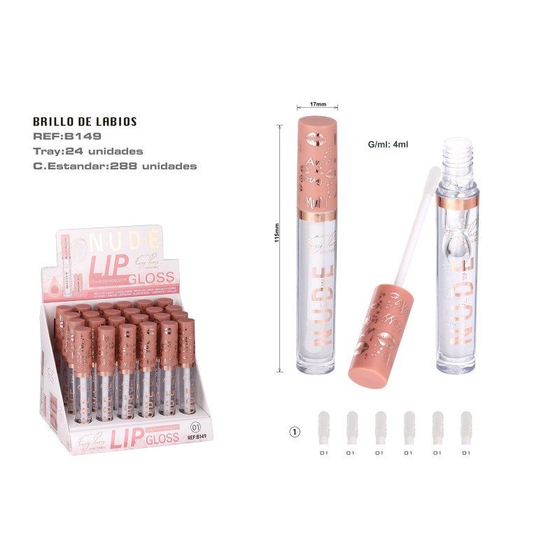 LIP GLOSS NUDE C/ ACEITE ROSA MOSQUETA 24/U 288/C
