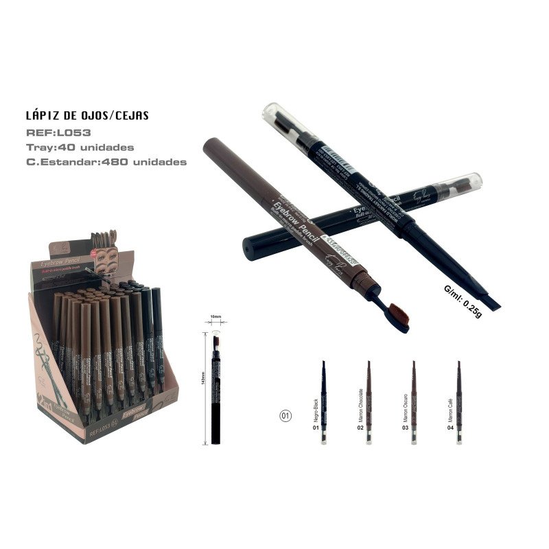 EXP.LAPIZ DE CEJAS C/DIFUMINADOR 40/U 480/C
