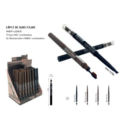 EXP.LAPIZ DE CEJAS C/DIFUMINADOR 40/U 480/C